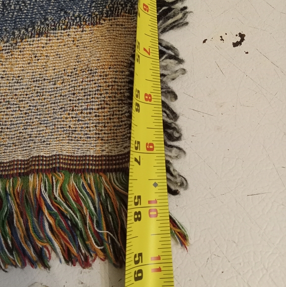 Christmas Vintage Jaquard Throw Blanket Snowman Winter Scenery 45x59"2 - Picture 5 of 5